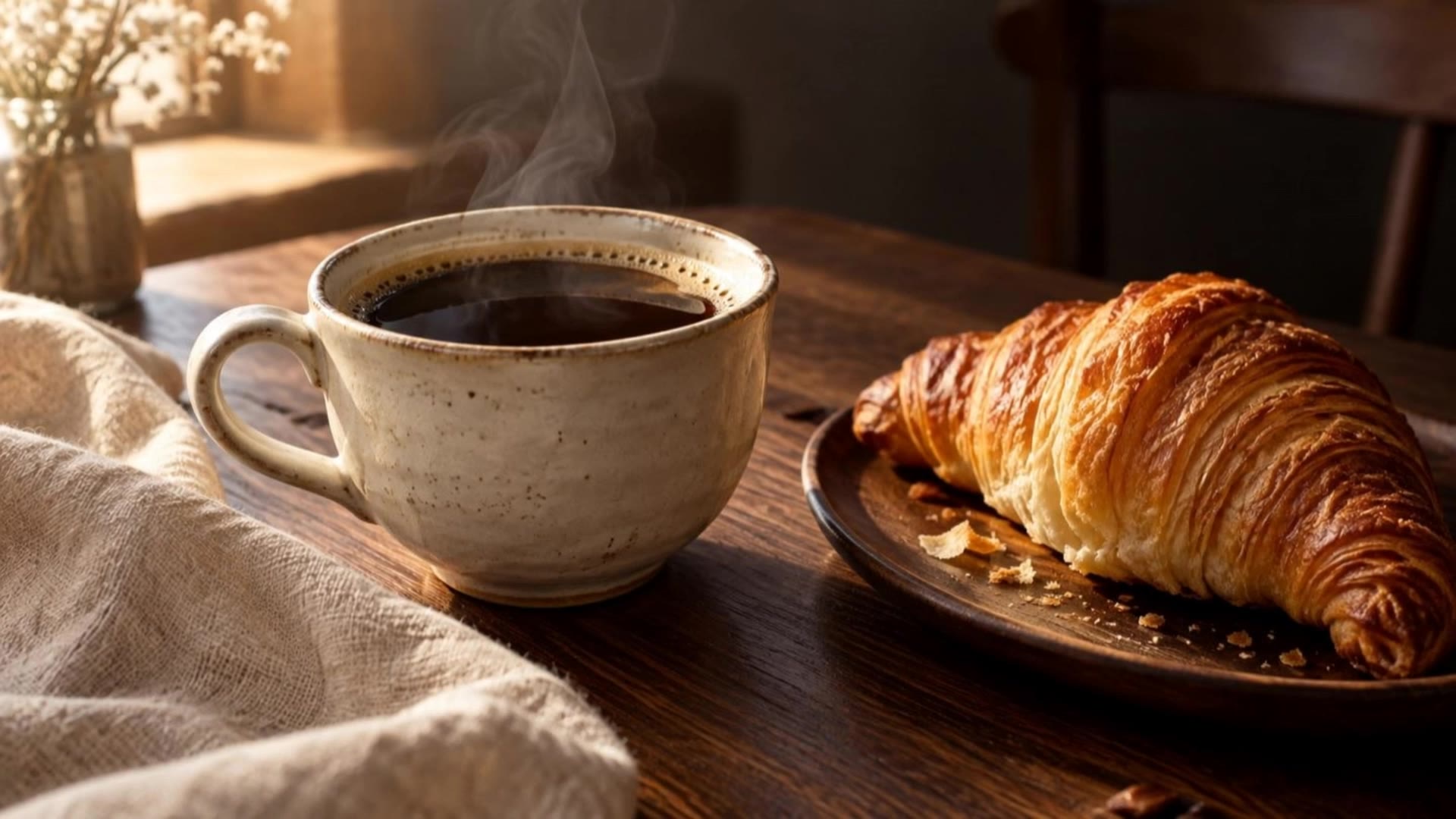Coffee product video from a photo: steam and motion